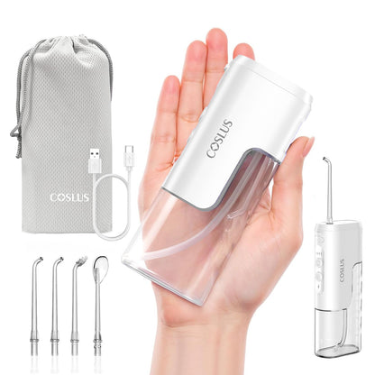 COSLUS T40 Mini Water Flosser for Travel, Portable Compact Design, Balck