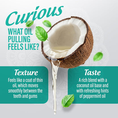 GuruNanda Coconut Oil Pulling Mouthwash with Vitamins, Farmed Mint, 16 oz