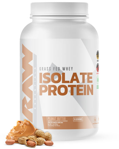 RAW Whey Isolate Protein Powder, Dark Chocolate - 100% Grass-Fed Sports Nutrition Whey Protein Powder for Muscle Growth & Recovery - Low-Fat, Low Carb, Naturally Flavored & Sweetened - 25 Servings