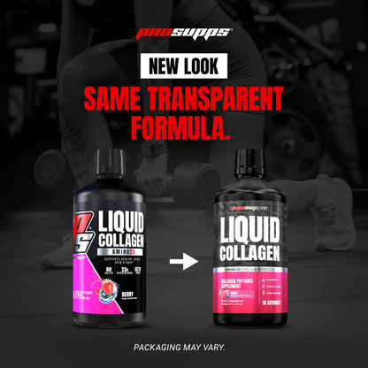 ProSupps Amino23 Liquid Collagen Shots, Berry - Collagen Peptide Post Workout Supplement Supports Healthy Aging, Joints, Skin & Hair - Gluten-Free & Zero Sugar - 16 Servings