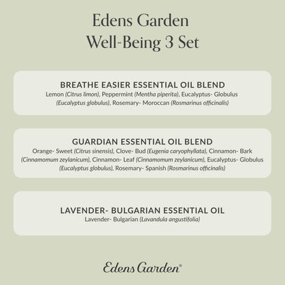 Edens Garden Essential Oil Well-Being Set, 3 Pure Essential Oils for Diffusers for Home