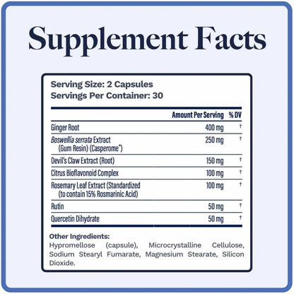 Utzy Naturals Boswellia Phytosome AKA Inflavinol | 250 mg | 60 Capsules
