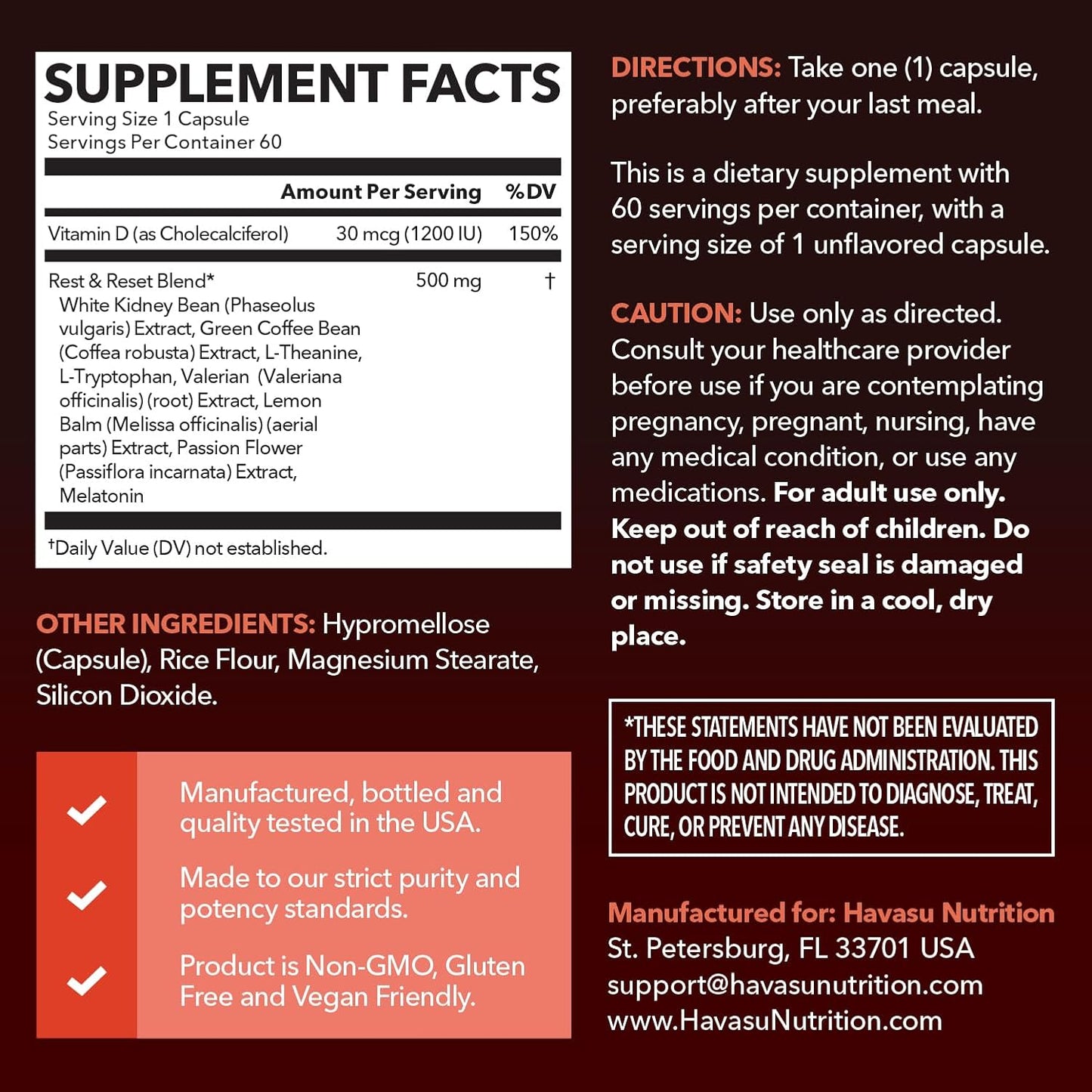 Night Time Fat Burner for Weight Loss Support for Men and Women, 60 Count | Appetite Suppressant and Overnight Metabolism Booster with Melatonin for Sleep Support, Vegan, Gluten Free, 60 Servings