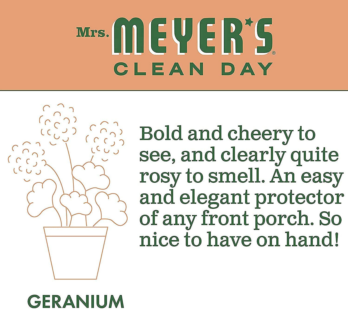 Mrs. Meyer's Hand Soap Refill, Made with Essential Oils, Biodegradable Formula, Geranium