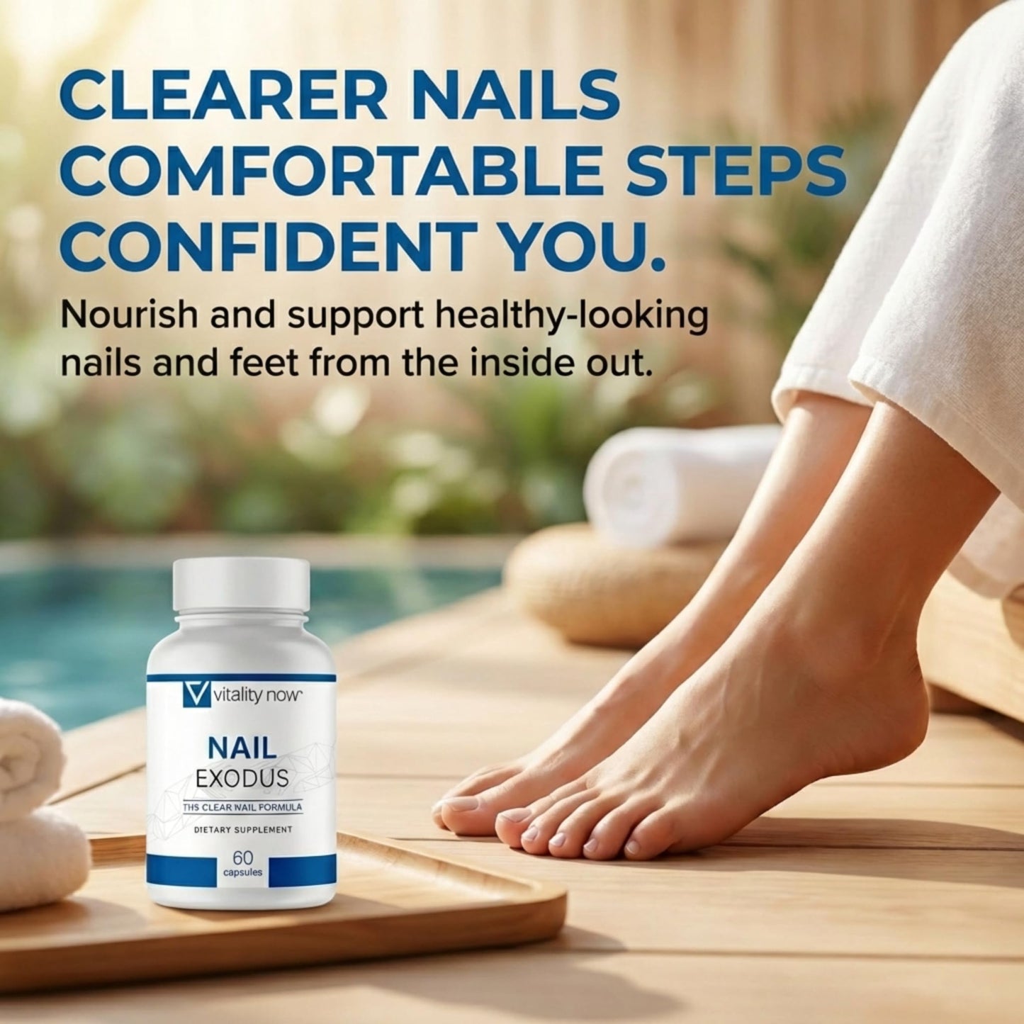 Nail Exodus - Vitality Healthy Nails - Premium Formula for Healthier Feet - 60 Capsules