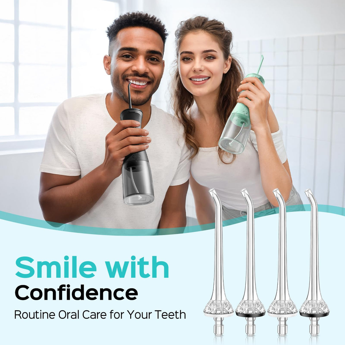 COSLUS Water Flosser Pick For Teeth Tip Periodontal Jet Tip 4 Pcs