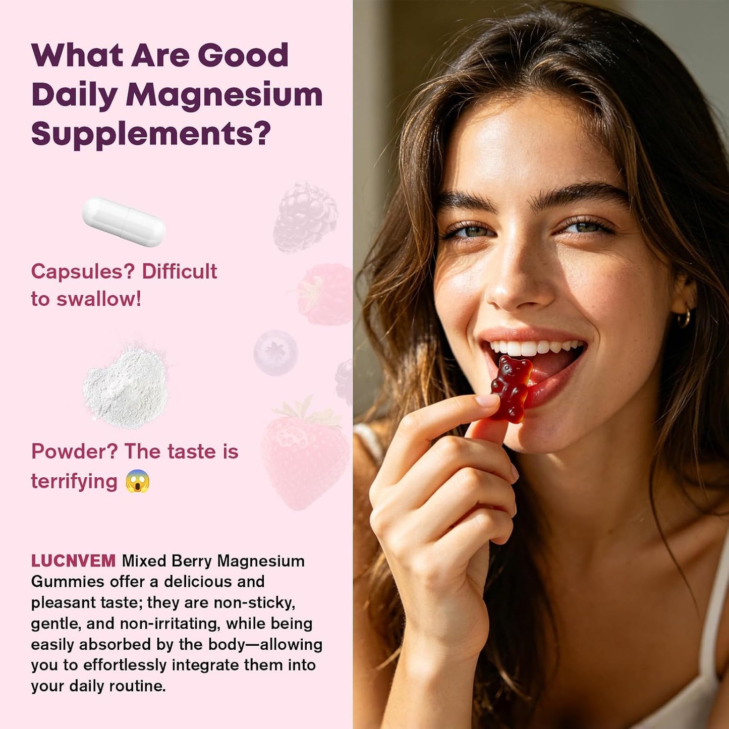 Magnesium Bisglycinate Chelate Gummies, 400 mg High Absorption Magnesium Bisglycinate with L-theanine Supplement for Women and Men, Calm, Sleep, Muscle, Bone Support, Sugar Free, Vegan, 60 Day Supply