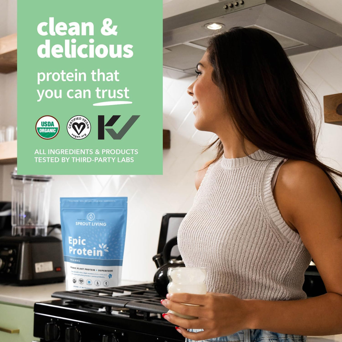Colorfuel Organic Greens + Original Plant Protein Bundle | Superfood Drink with Adaptogens Prebiotics + 26g Complete Vegan Protein Powder | Clean Daily Nutrition Stack