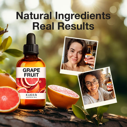 Kukka Grapefruit Essential Oil for Diffuser - 100% Natural Grapefruit Essential Oil for Skin