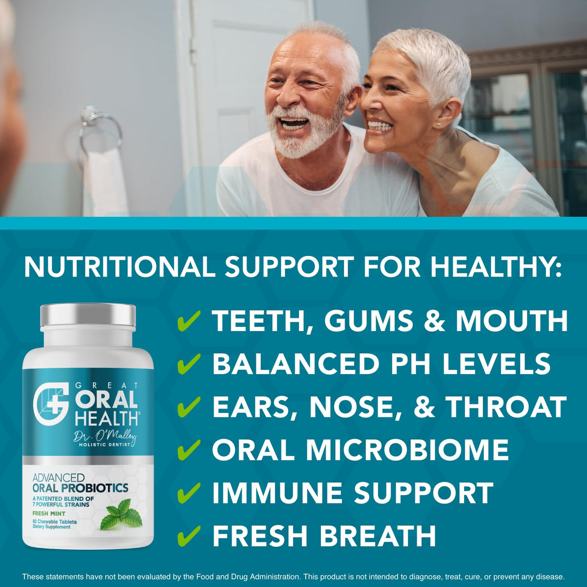 Oral Probiotics for Mouth Bad Breath Treatment for Adults: Dentist Formulated BLIS K12