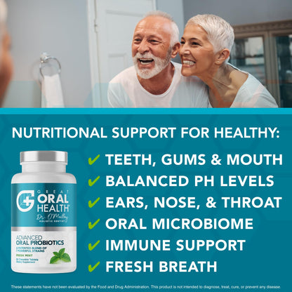 Oral Probiotics for Mouth Bad Breath Treatment for Adults: Dentist Formulated BLIS K12