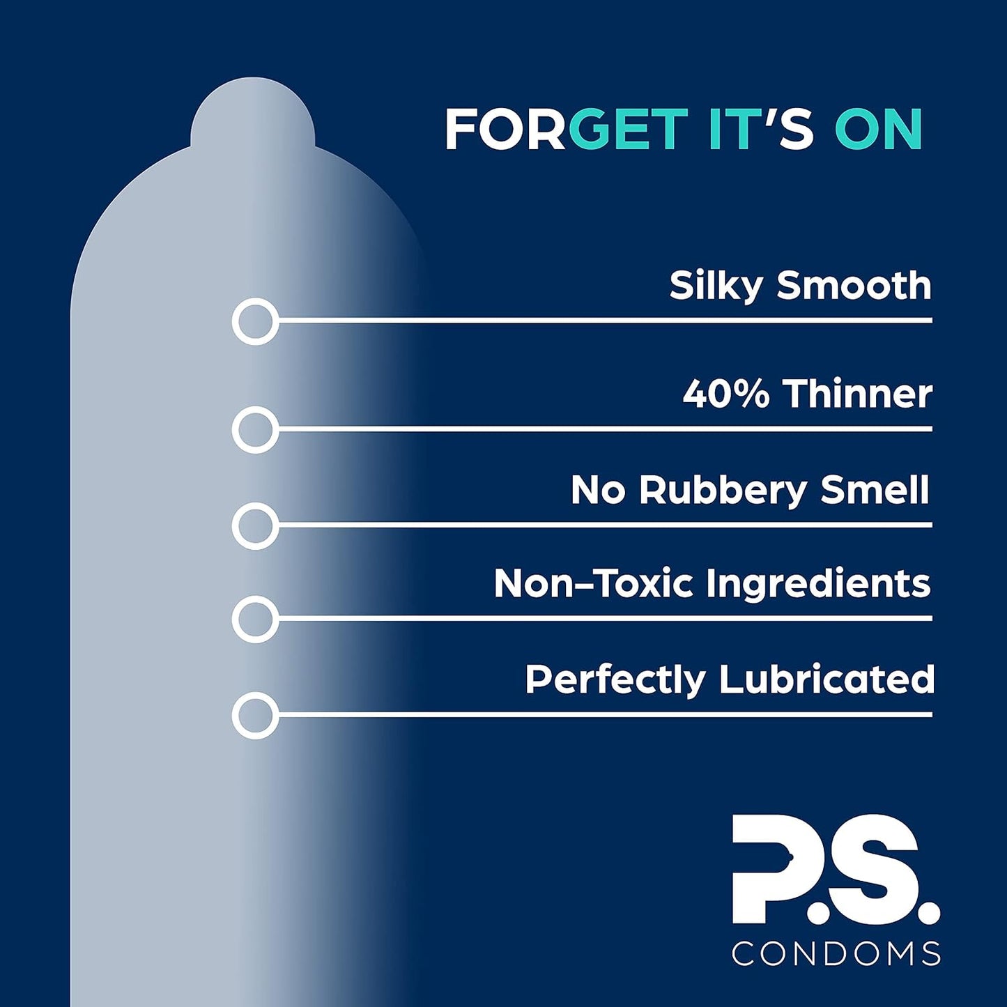 PS Thin Extra Large Latex Condoms & Personal Lubricant Bundle - 12 Pack Lubricated, Odorless Latex Condoms - 100mL Bottle Organic Aloe & Plant Based Lube - All Natural, pH Balanced, & 100% Vegan