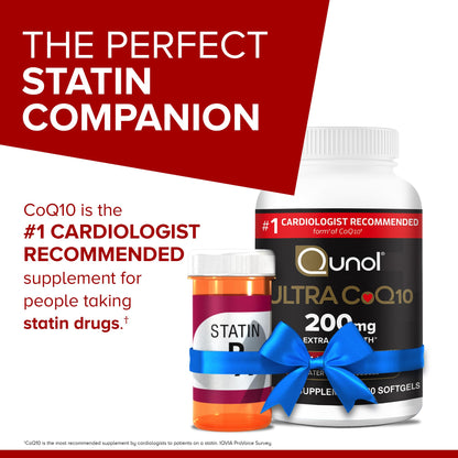 Qunol CoQ10 200mg Softgels, Ultra CoQ10 - Ultra High Absorption Coenzyme Q10