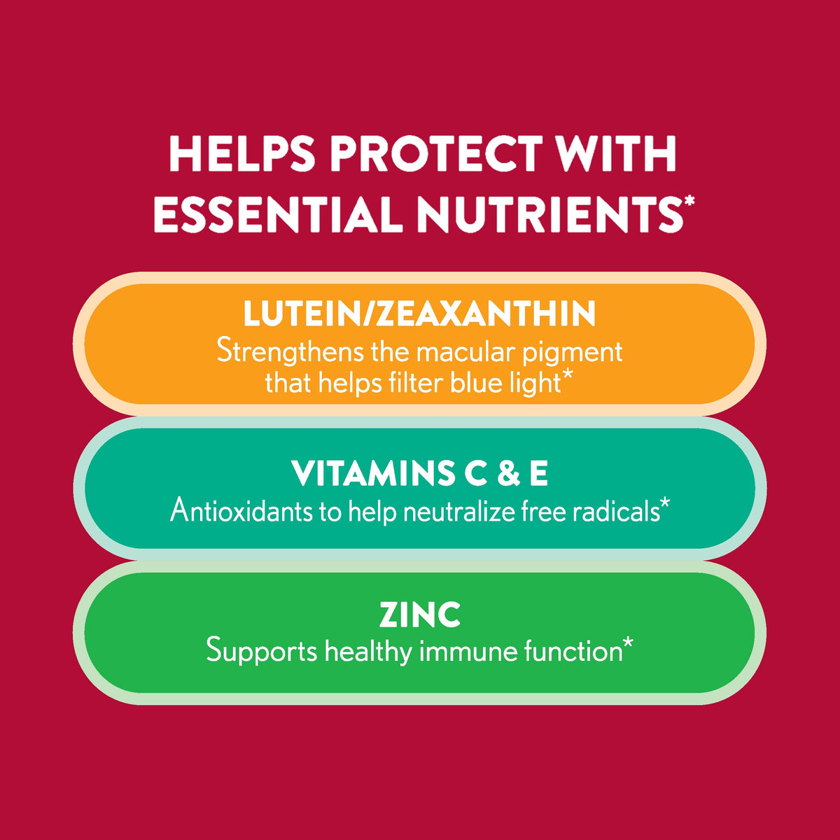 Ocuvite Vitamin & Mineral Supplement for Eye Health Adult Gummies