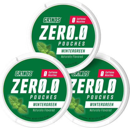 GRINDS Focus Pouches | Naturally Flavored with Nootropic Ingredients | Contains Alpha GPC and L-Theanine | Sugar-Free | 3 Pack | 18 Pouches Per Can | Blue Raspberry