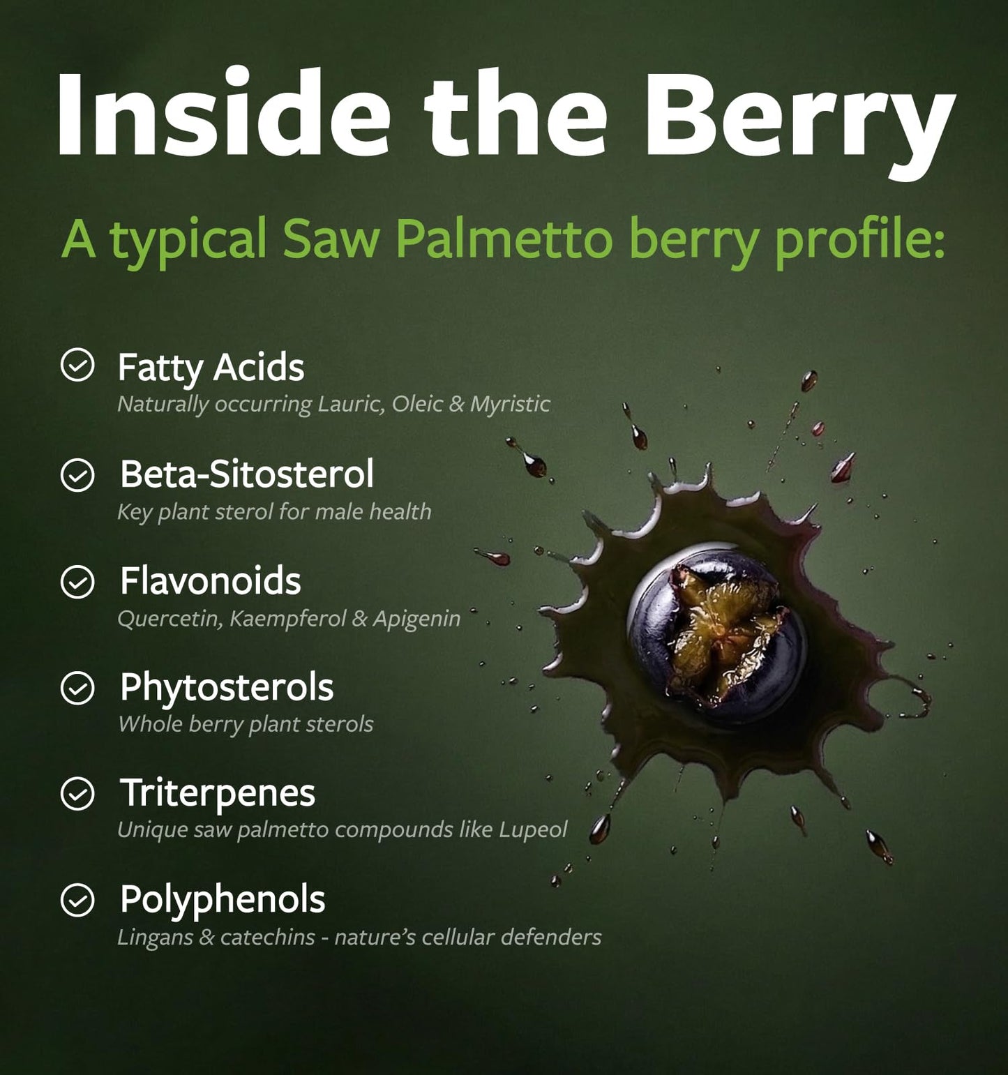PURE CO USDA Organic Saw Palmetto Supplement - Organic Saw Palmetto for Women & Men's Urinary Tract Prostate & DHT Blocker for Women - Whole Berries - Vegan Non-GMO & Lab Verified (2 Month Supply)