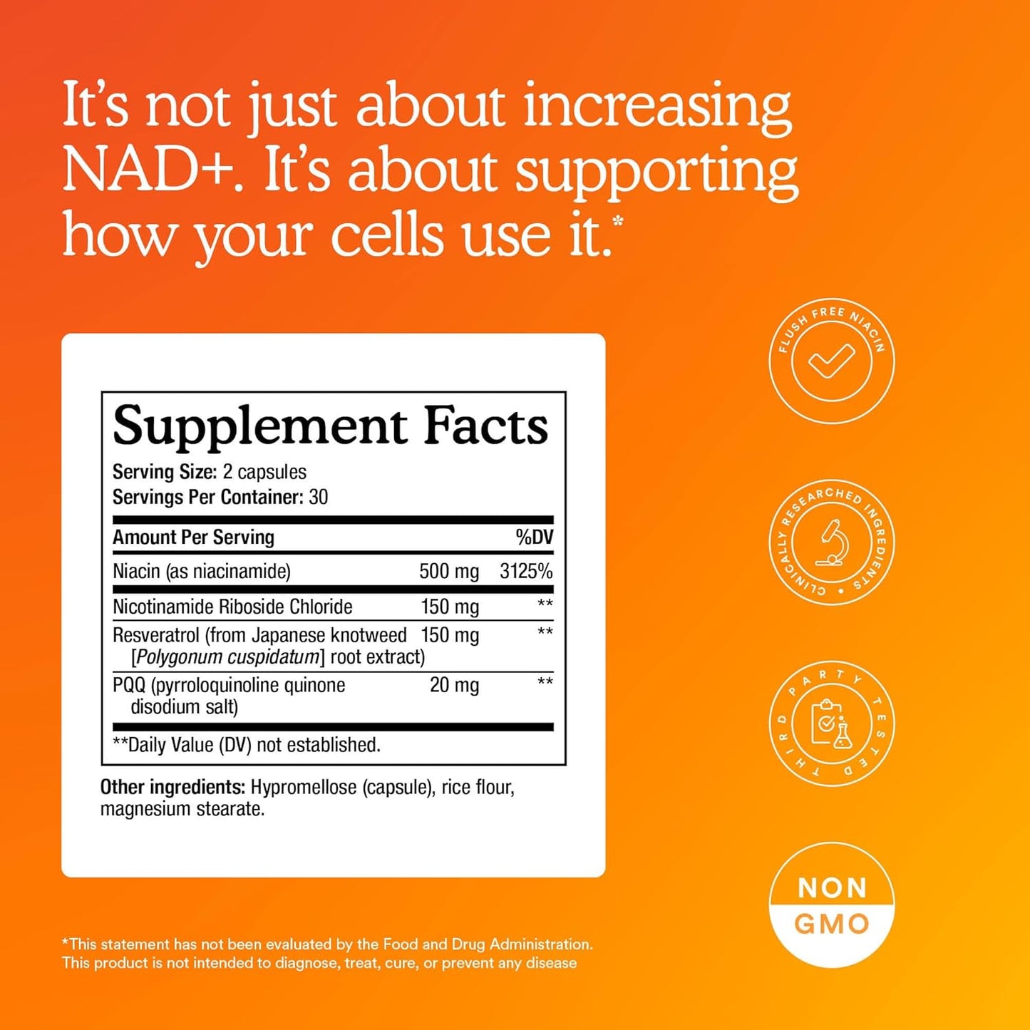 MitoQ NAD+ Dual Action Supplement - NAD+ Supplement with Nicotinamide Riboside (NR), Niacinamide, Resveratrol, & PQQ - Supports Cellular Energy, Focus, Mental Clarity, & Healthy Aging (60 Capsules)