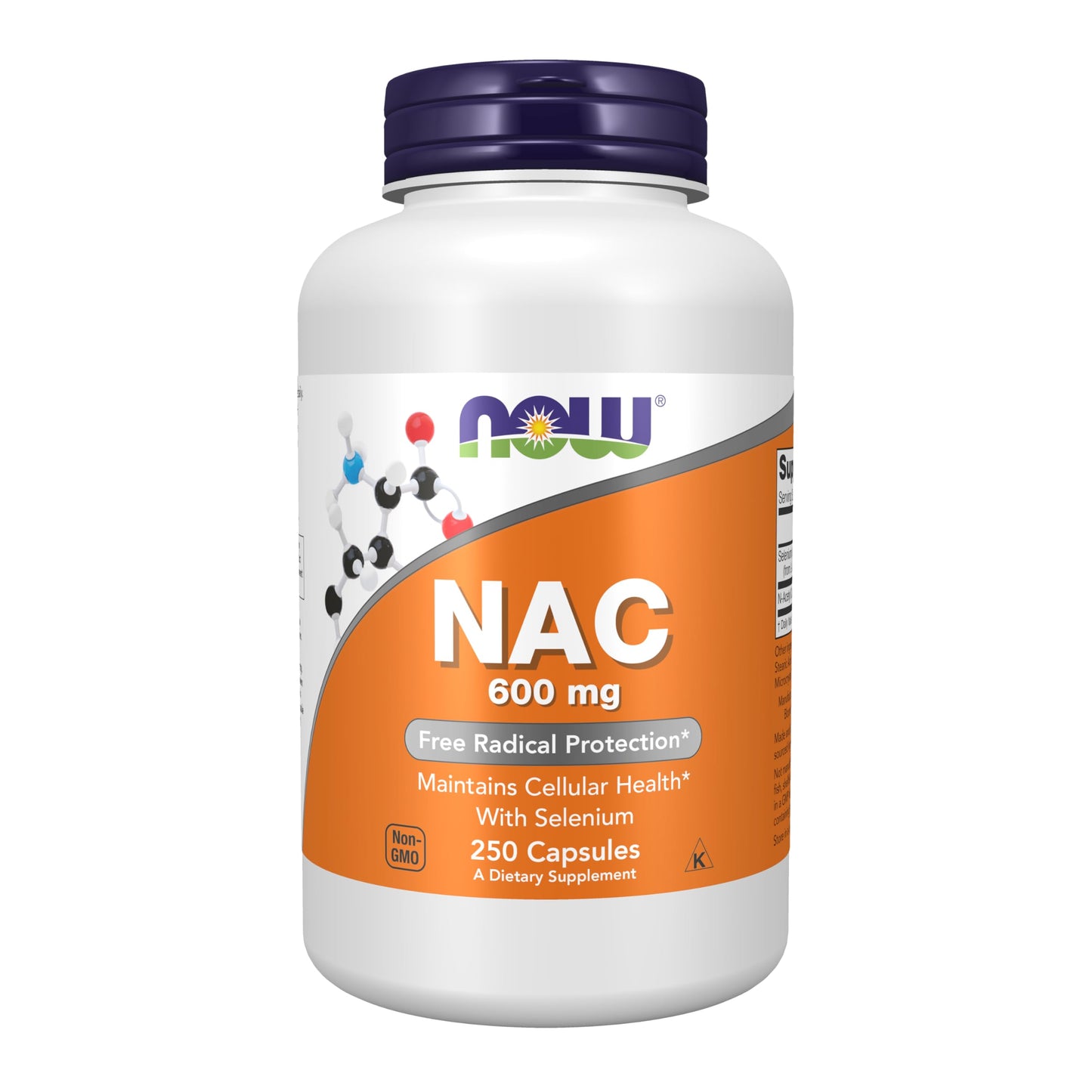 NOW Supplements, NAC (N-Acetyl Cysteine) 600 mg with Selenium, 100 Capsules