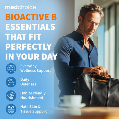 MEDCHOICE Methyl B Complex Capsules and Melatonin 90 Count - High Potency B Vitamin Supplement and Nightly Sleep Support for Daily Wellness and Restful Evenings