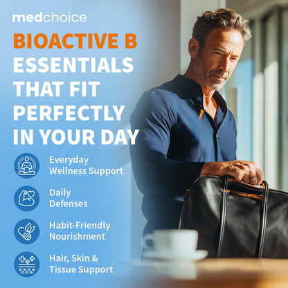 MEDCHOICE 9-in-1 Methylated Vitamin B Complex for Women & Men, 90ct