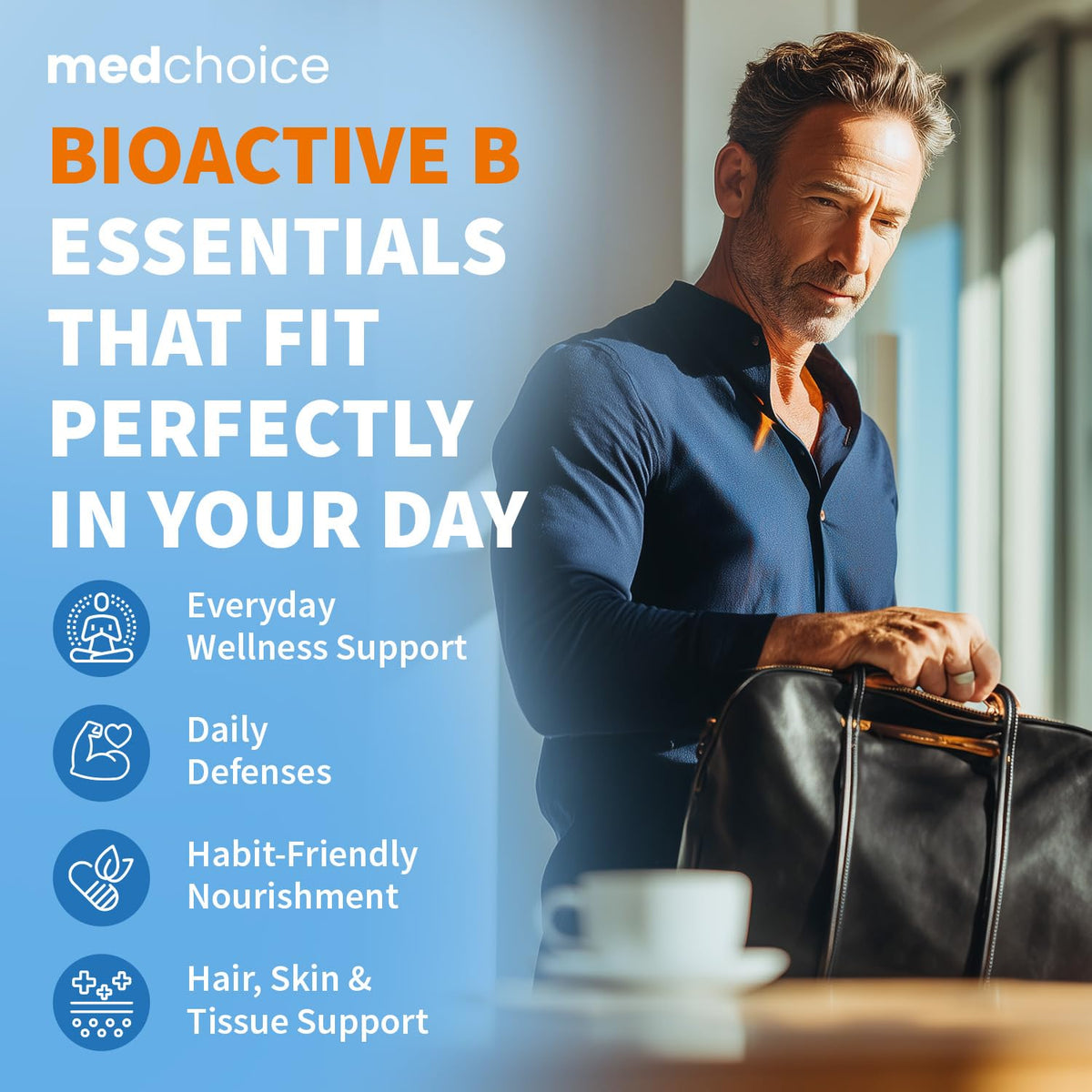MEDCHOICE 9-in-1 Methylated Vitamin B Complex for Women & Men, 90ct