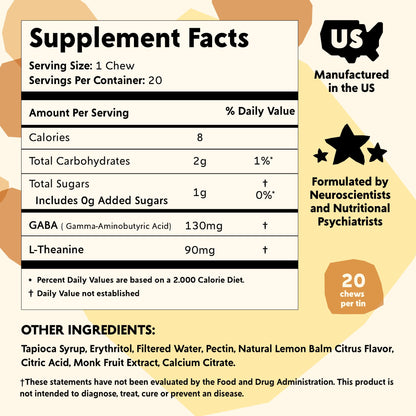PYM Berry Mood Chews (20 Count) | Stress & Mood Support Supplement