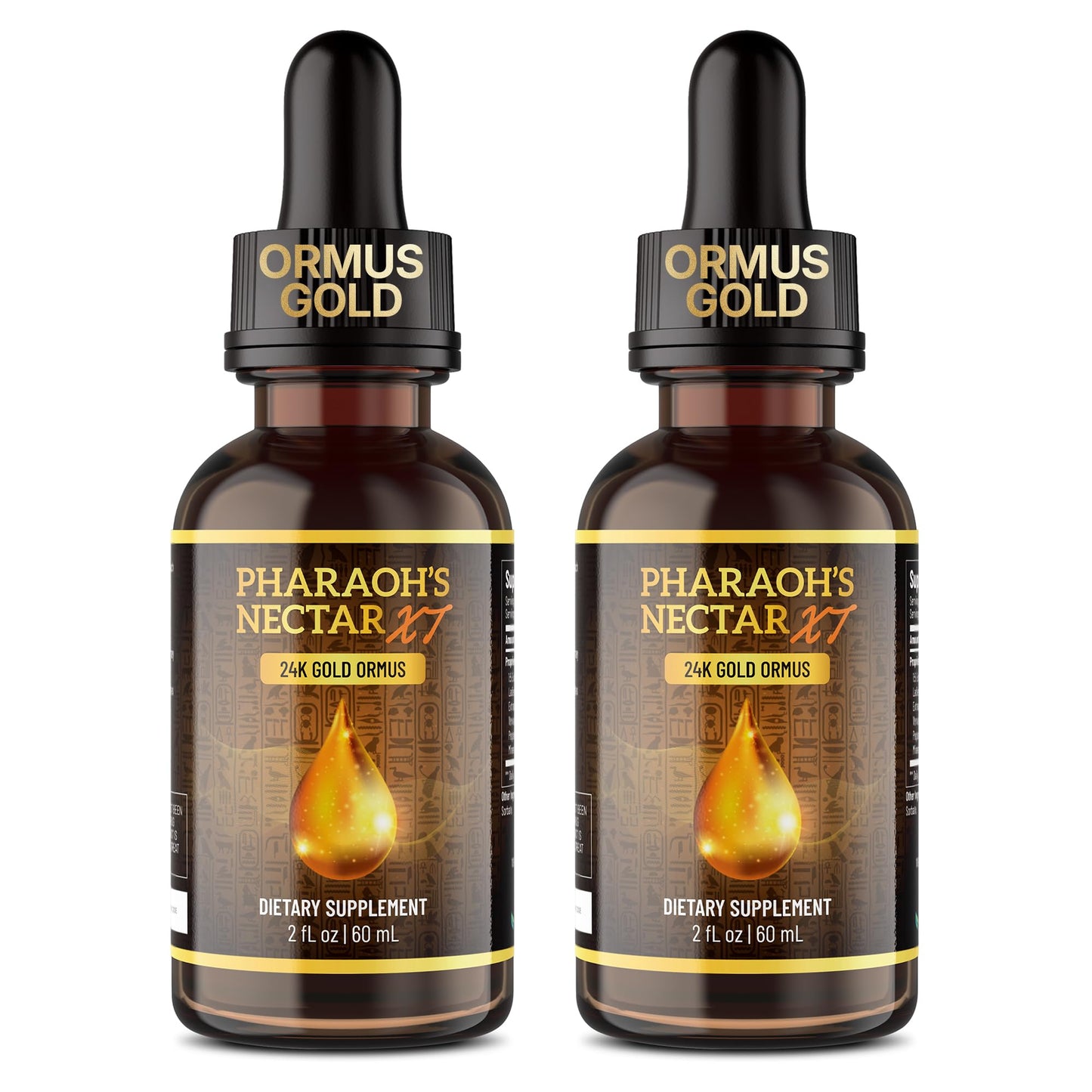 Pharaoh's Nectar XT 24K Monoatomic Gold Ormus Liquid | Third Eye Awakening + Vivid Dreaming, Clean Energy + Mental Clarity, Spiritual Supplement, 60mL