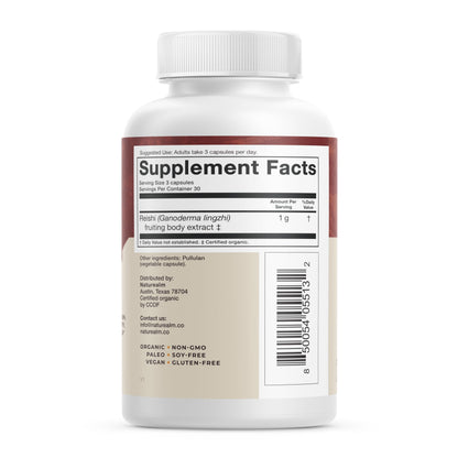 Naturealm - Reishi Capsules - Reishi Extract Restores Mind and Body - Improves Sleep