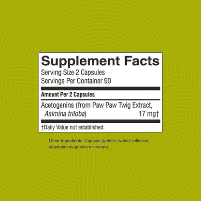 Nature's Sunshine Paw Paw Cell-Reg, 180 Capsules | Contains over 50 Acetogenins to Modulate ATP Production and Blood Supply