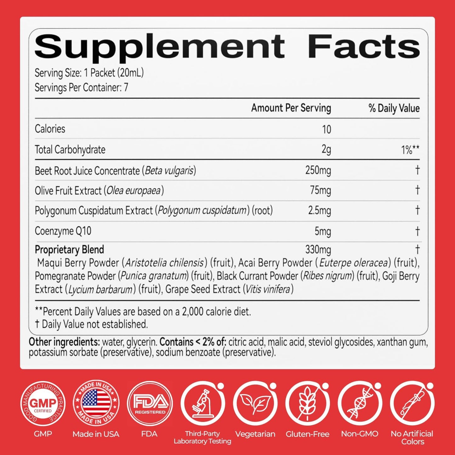 OxyEnergy Heart & Vascular & Blood Pressure Health Liquid Supplement | Nitric Oxide, Beet Root & CoQ10 & Olive & Resveratrol, Non-GMO, Natural Berry Flavor 21 Stick Packs