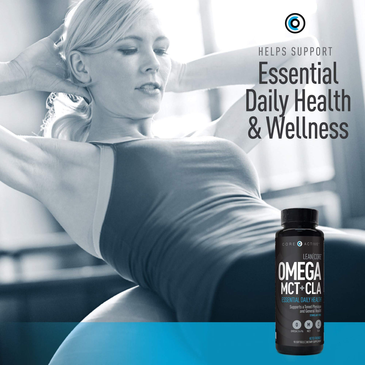 Lean CORE Omega MCT + CLA - Stimulant Free Health Formula, Lean Muscle & Toned