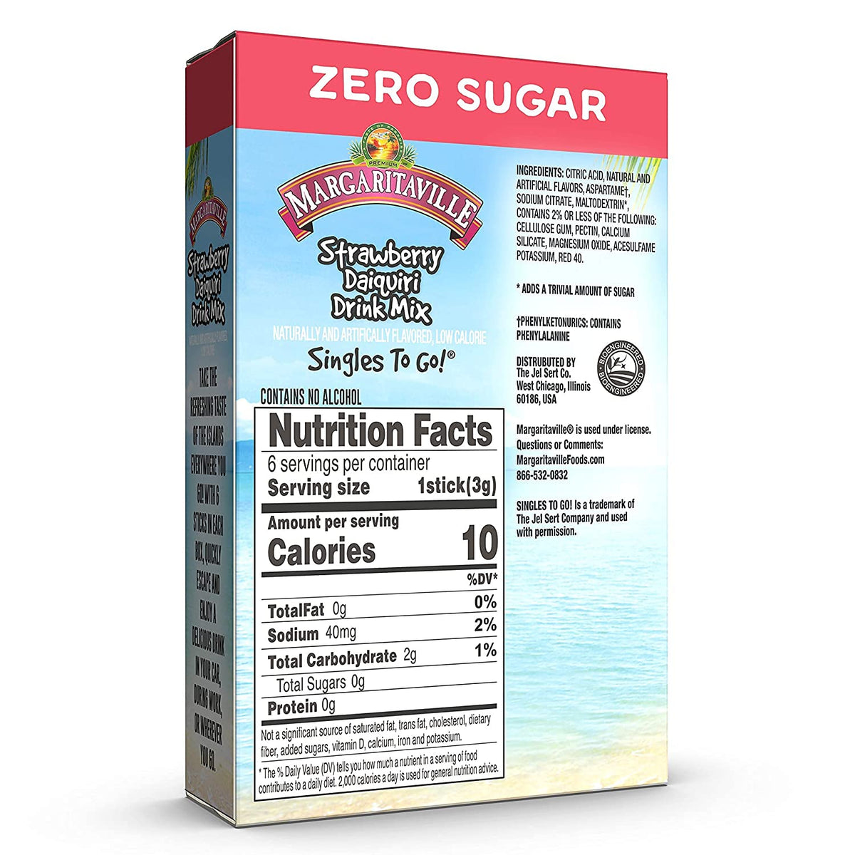 Margaritaville Singles To Go Drink Mix, Non-Alcoholic Powder Sticks (Pina Colada)