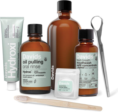 Davids Nano Hydroxyapatite 6-Piece Oral Care Routine Kit Whitening