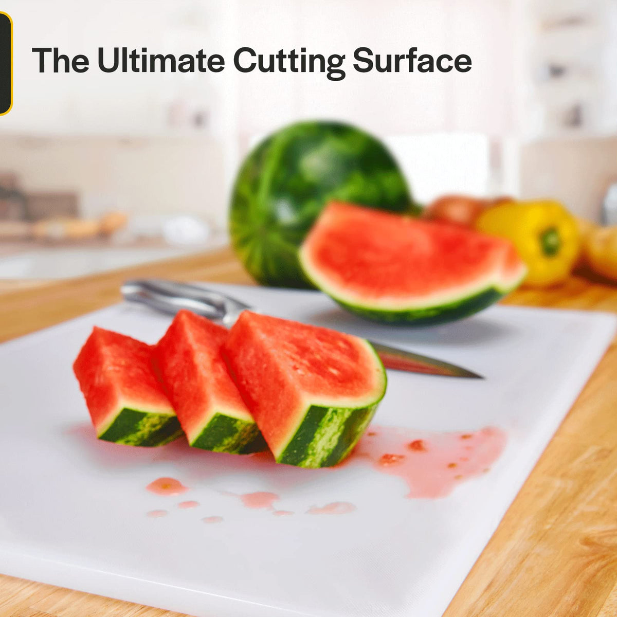 Thirteen Chefs Cutting Boards for Kitchen - 24 x 18 x .5" Black Color Coded Plastic Cutting