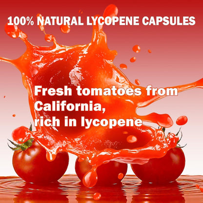 Lycopene 50mg Supplements for Men, Natural Tomato Antioxidant Supplement, 90 Veggie Capsules-Cardiovascular Health, Immune Support & Skin Health, 3 Month Supply