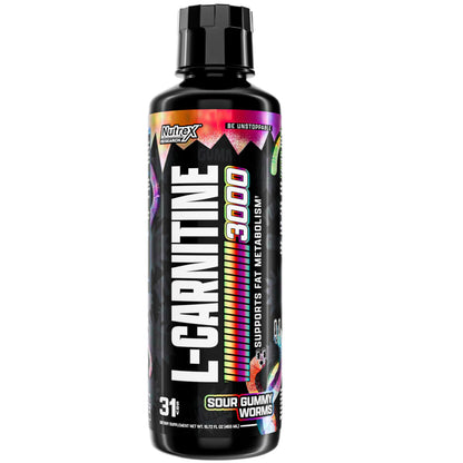 Nutrex Research L Carnitine 3000 - Clinically Dosed L-Carnitine Liquid for Energy, Metabolism & Muscle Recovery - Delicious Strawberry Watermelon - No Sugar, No Carbs, No Stimulants - 31 Servings