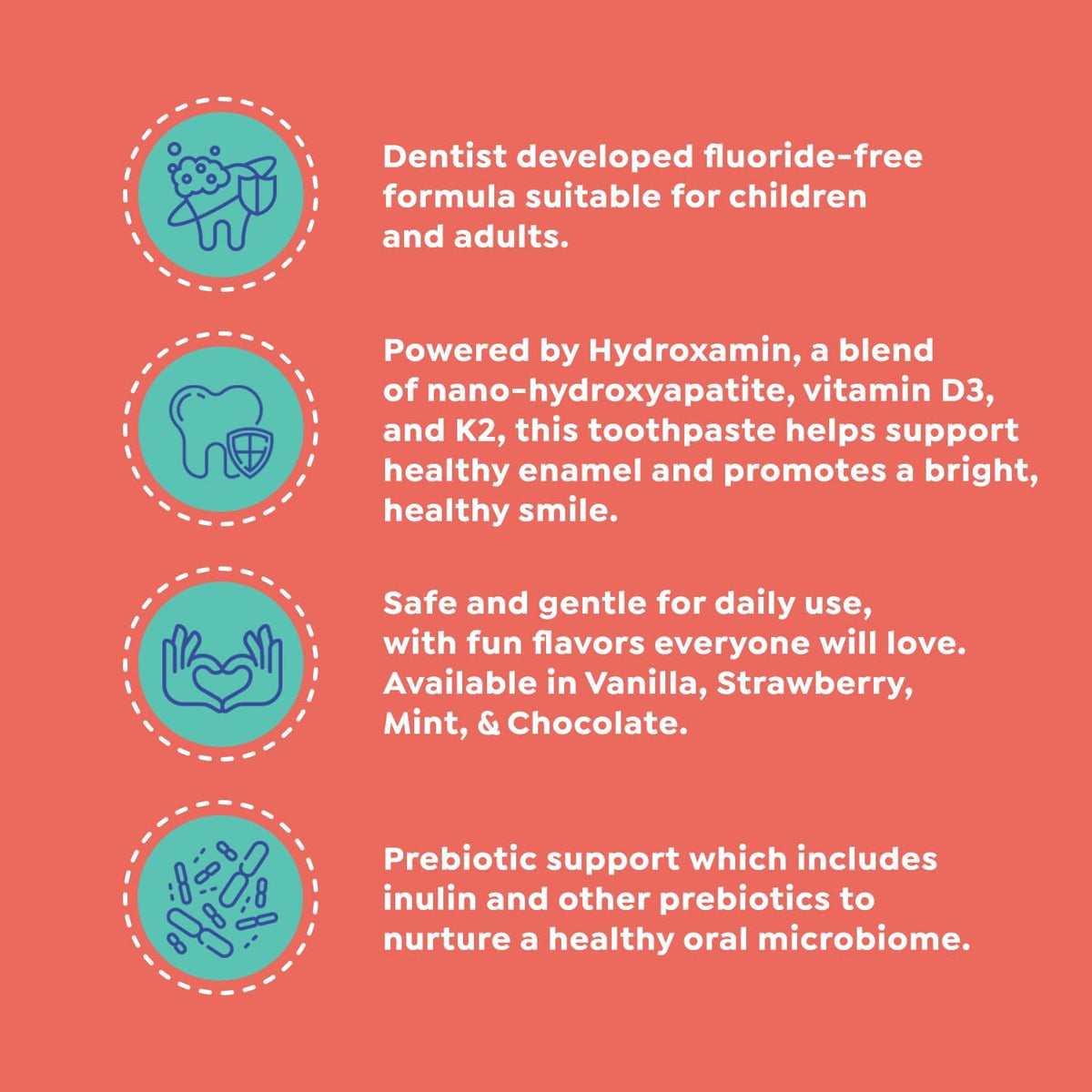 SuperMouth 10% Nano Hydroxyapatite Toothpaste, Fluoride Free, Strawberry