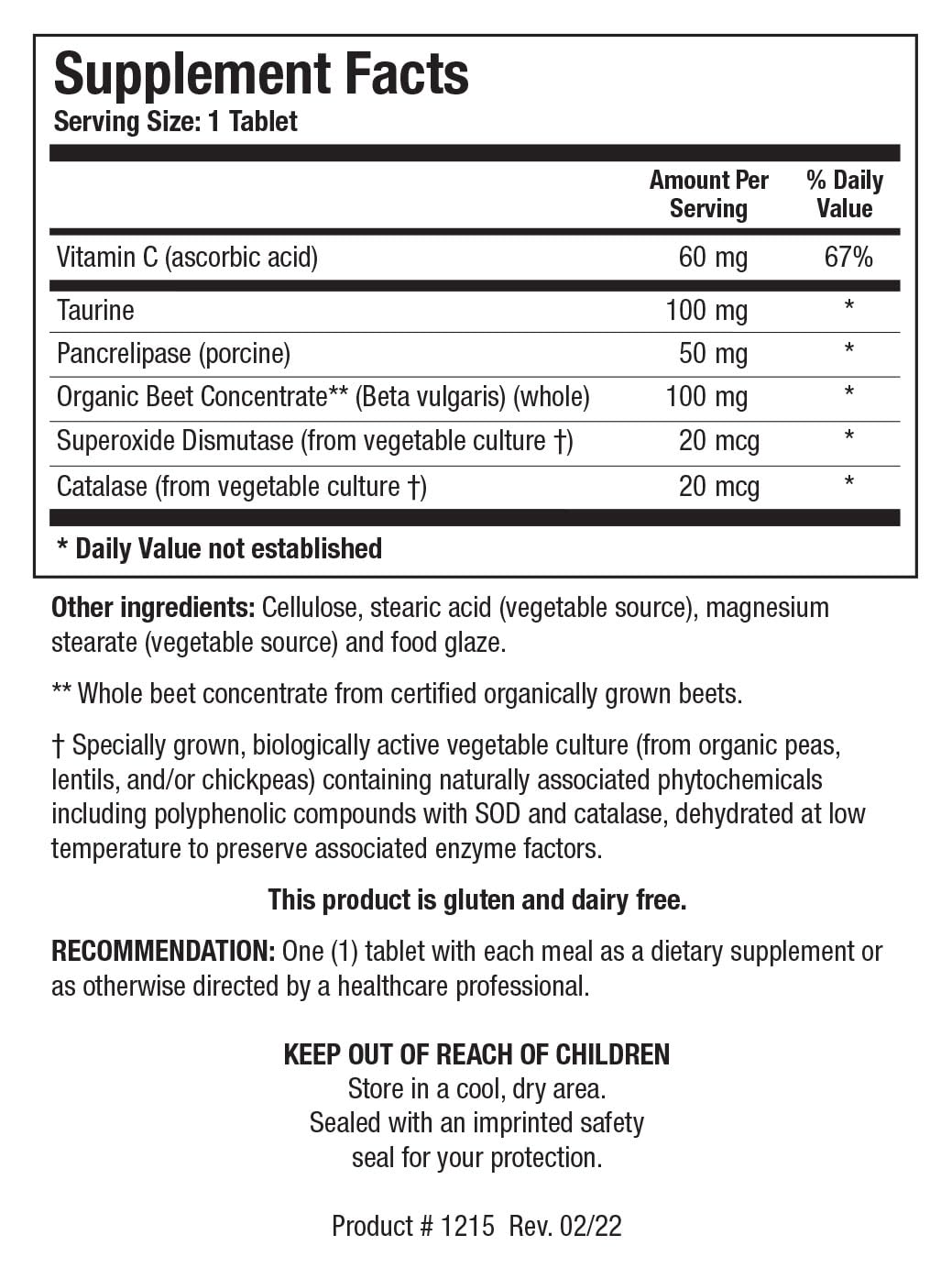 Biotics Research Beta-TCP™ - Digestive Enzymes For Women & Men -Enzymes for Digestion Supports Liver Function, Normal Bile Flow, Healthy Cholestrol, With Betaine & Organic Beet Concentrate 180 Tablets
