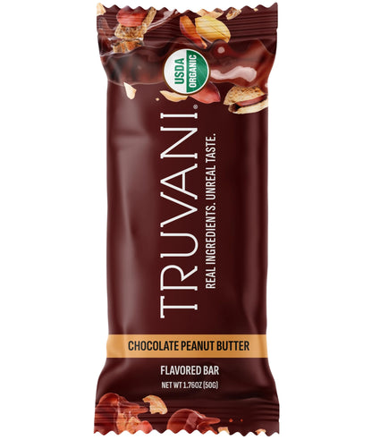 Truvani Plant Based Snack Bars | Variety | 12 Pack | Vegan | 5-8g Protein | USDA Organic and Vegan | Dairy, Soy, and Gluten Free | Individually Wrapped