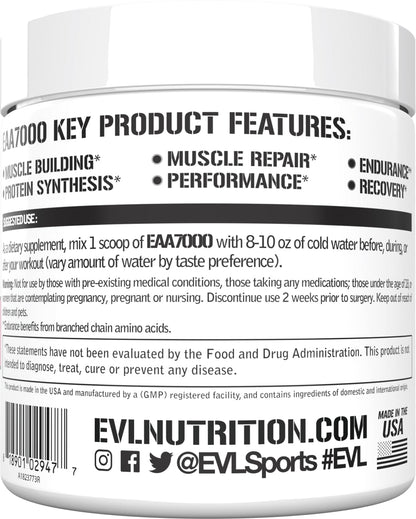 EAAs Amino Acids Powder - EAA Essential Amino Acids Pre & Post Workout Powder for Muscle Building Endurance and Recovery Support with 7g per Serving Plus 5g BCAAs (Pink Lemonade, 30 Servings)