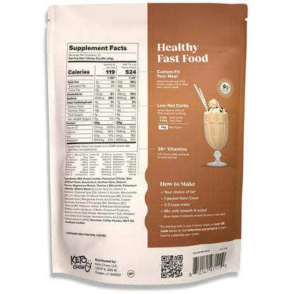 Keto Chow Chocolate Meal Replacement Shake Powder, 21 Meals