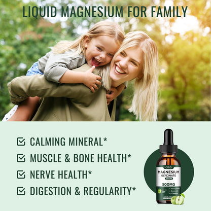Magnesium Glycinate Supplement, Magnesium Liquid Drops with Magnesium Glycinate