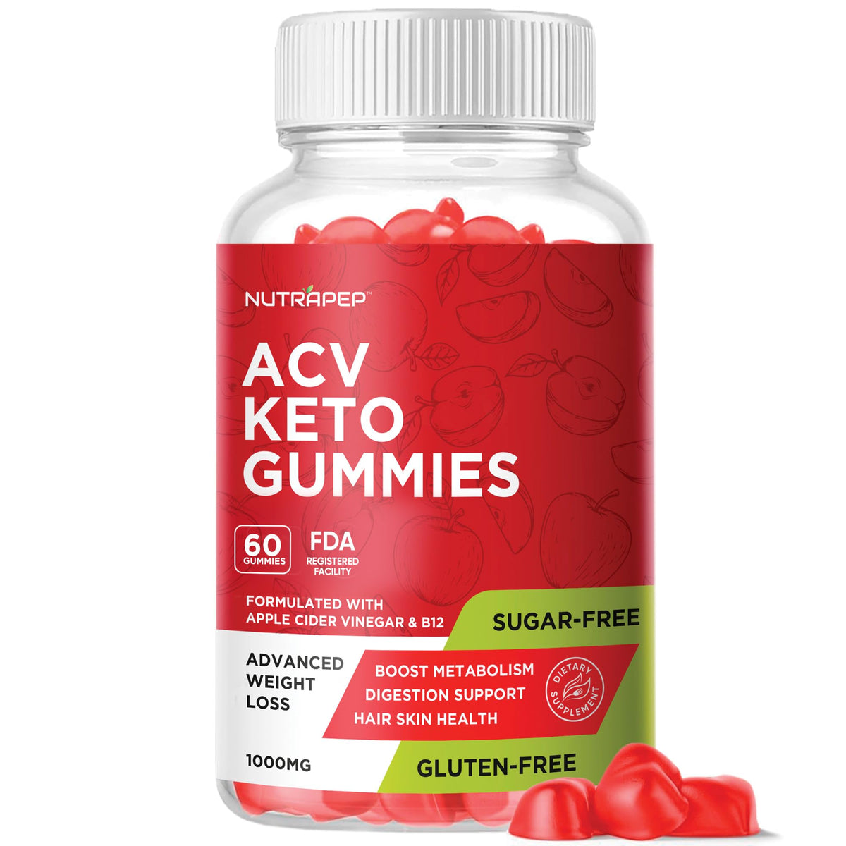 Keto Acv Gummies for Advanced Weight Loss & Belly Fat Burn - Pro Active Super Apple 