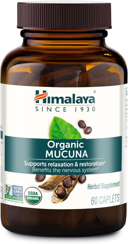Himalaya USDA Organic Mucuna Pruriens Supplement, 600 mg, 60 Caplets