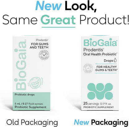 BioGaia Prodentis Oral Probiotic Drops for Teeth & Gums and Bad Breath | Dental Hygienist-Recommended | Promotes Healthy Gums & Improves Oral Health | Fights Bad Breath | Dental Probiotic 5mL