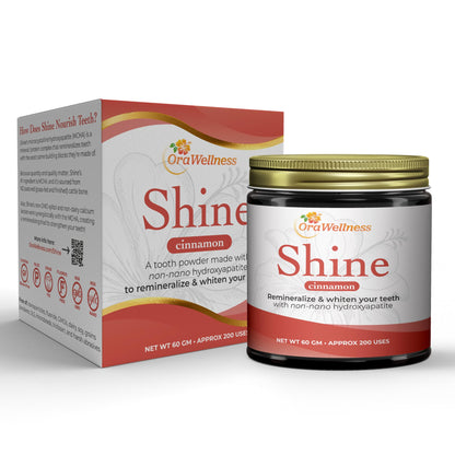 OraWellness Shine Remineralizing Tooth Powder with Hydroxyapatite, Mint