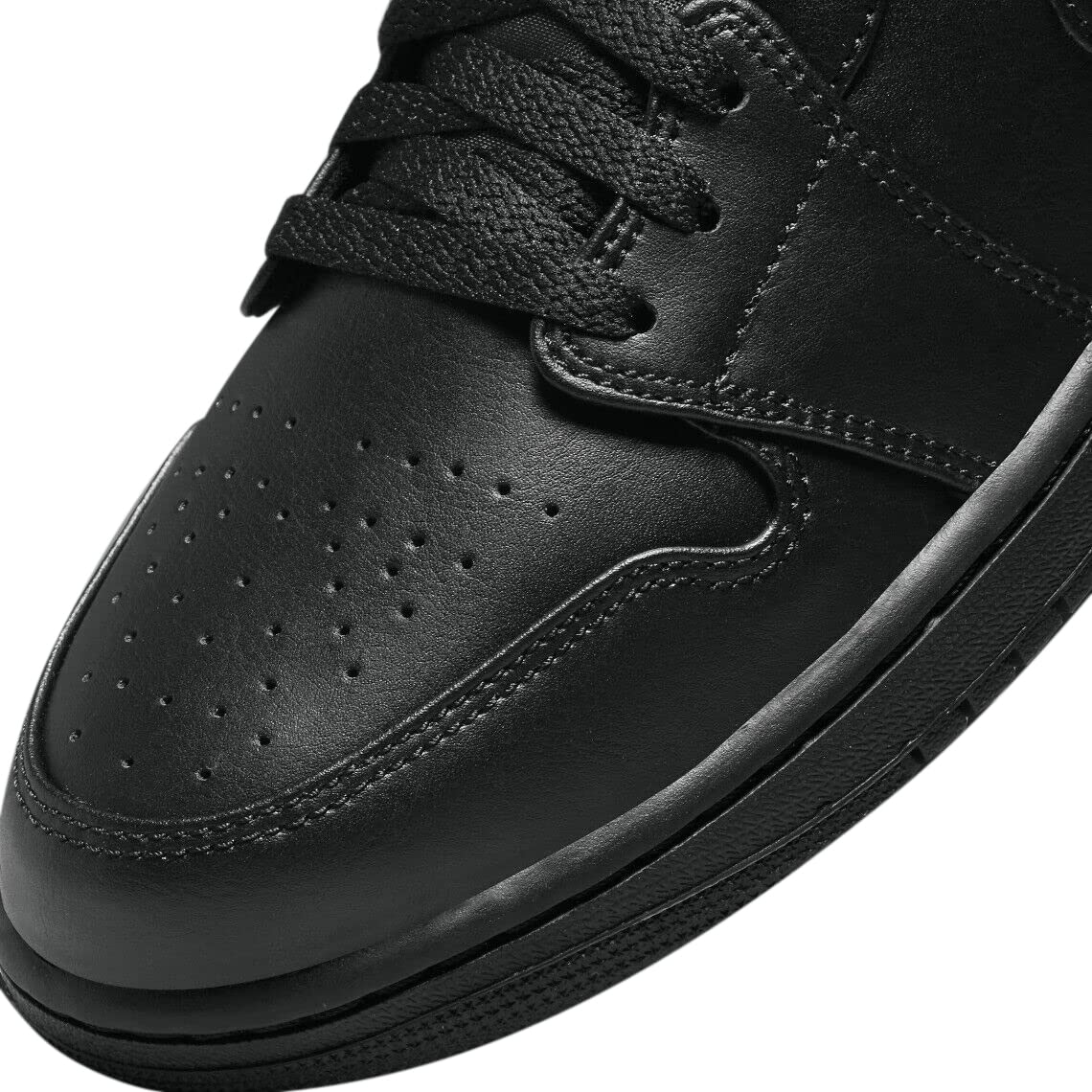 Black Air Jordan 1 Mid Trainers by Nike