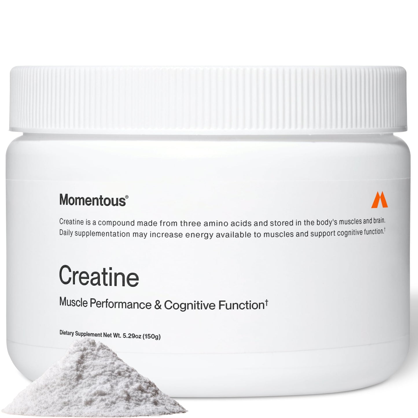 Momentous Creatine Monohydrate Powder - Creatine Powder - Supports Strength, Lean Muscle, & Recovery for Men & Women - NSF Certified for Sport - 5 g per Serving - 90 Servings