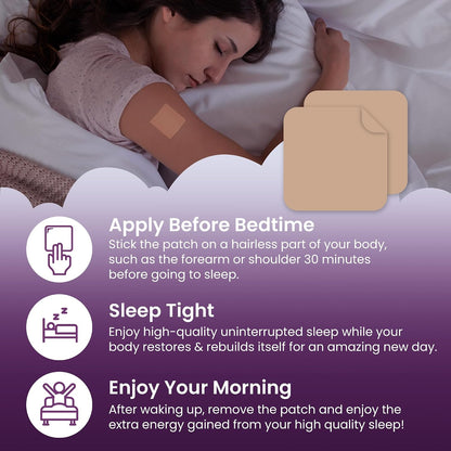 VIORY Sleep Patches for Adults Extra Strength | Easy-to-Apply Sleep Patch | With Melatonin & Valerian, Relax & Wake Up Refreshed, Long-Lasting Night Comfort For Men & Women, 60 Patches
