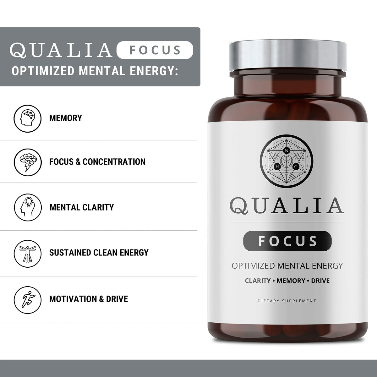 Qualia FOCUS Brain Booster Supplement | A Powerful Nootropic Designed to Deliver